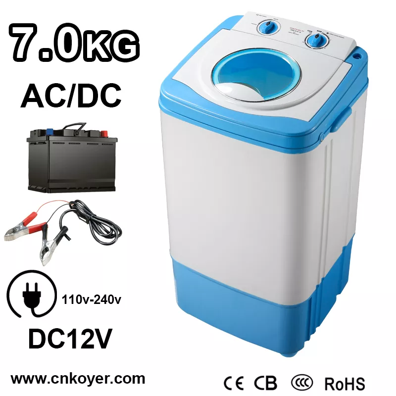 DC 12V เครื่องซักผ้าถังเดียว