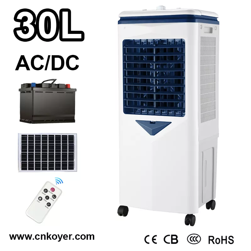 พัดลมระบายความร้อนด้วยอากาศ AC DC แบบพกพา