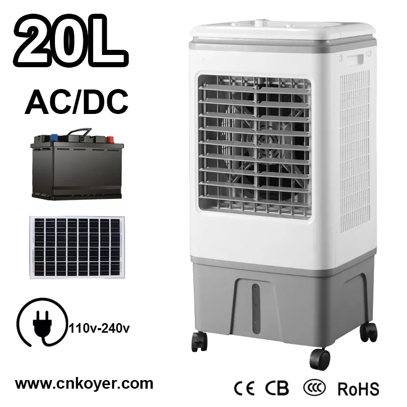 พัดลมระบายความร้อนด้วยอากาศ AC DC แบบชาร์จไฟได้